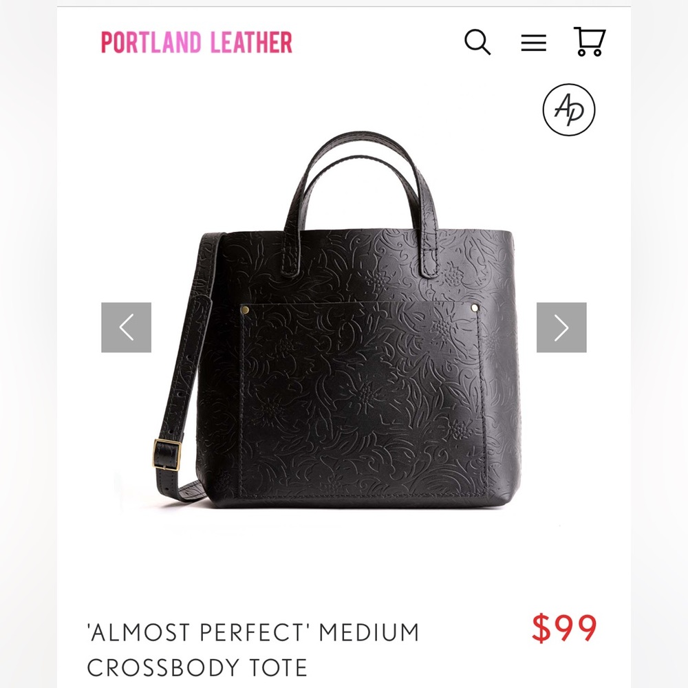 Portland Leather tote. Medium in DAHLIA.
